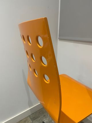 2 Sedie da Ufficio Arancioni Girevoli