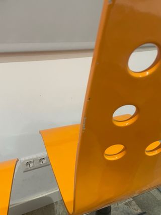 2 Sedie da Ufficio Arancioni Girevoli