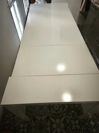 Mesa Comedor Desplegable Blanca