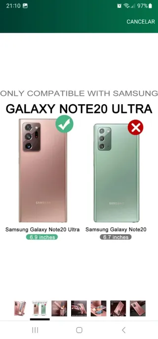 Funda Samsung Galaxy Note 20 Ultra PC+TPU