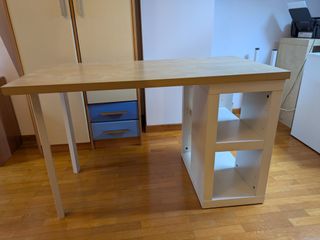 Mesa de estudio Ikea madera