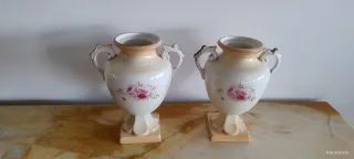 Coppia Vasi Ceramica Rose