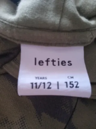 Sudadera Lefties Talla 11 a 12 años
