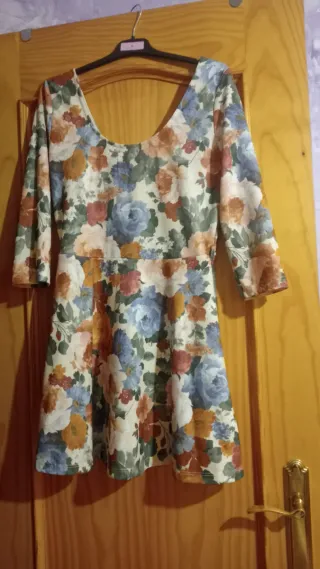 Vestido floral manga 3/4
