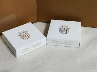 Lote 2 Monedas 2€ Conmemorativas Mónaco 2025