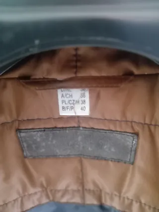 Giacca donna blu e marrone trapuntata