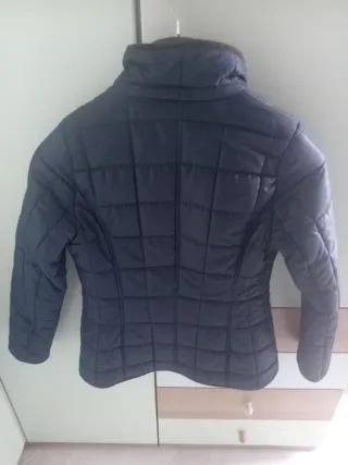 Giacca donna blu e marrone trapuntata