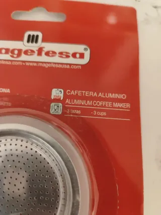 Filtro y 2 juntas silicona cafetera Magefesa