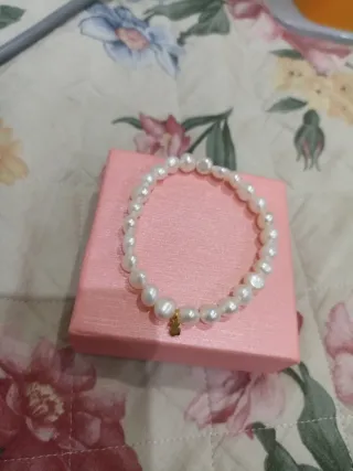 Bracciale perla Tous orsetto oro