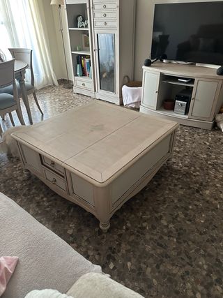 Mesa centro madera decapada. ÚLTIMA SEMANA