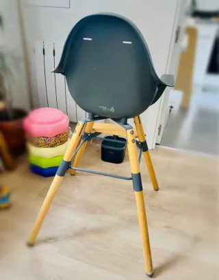 Trona de bebé con bandeja y funda