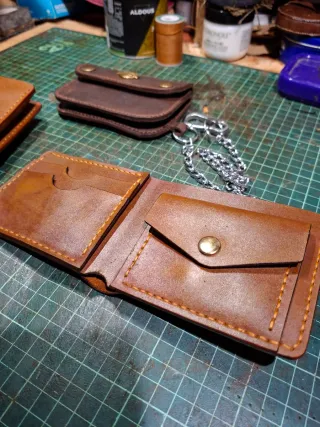 Cartera Billetera Monedero Cuero Genuino