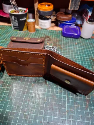 Cartera Billetera Monedero Cuero Genuino