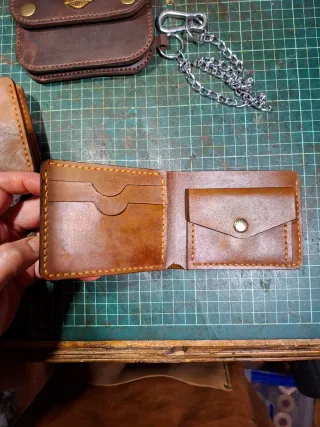 Cartera Billetera Monedero Cuero Genuino