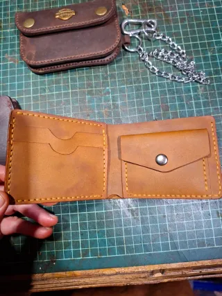 Cartera Billetera Monedero Cuero Genuino