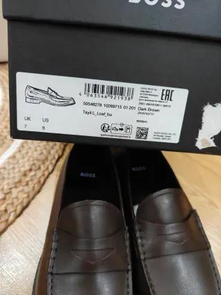 Zapatos de piel BOSS marrones