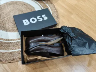 Zapatos de piel BOSS marrones