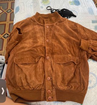 Giacca uomo scamosciata marrone