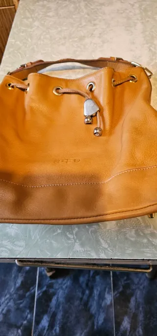 Bolso de vestir piel marrón