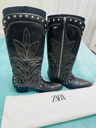 Botas cowboy Zara tachuelas nuevas