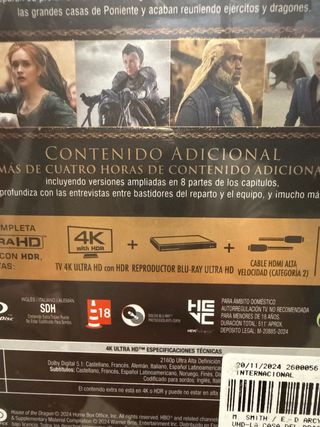 La Casa del Dragón T2 Blu-ray 4K Ed. Especial