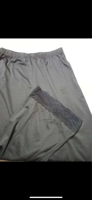 Pijama mujer  color negro con encaje