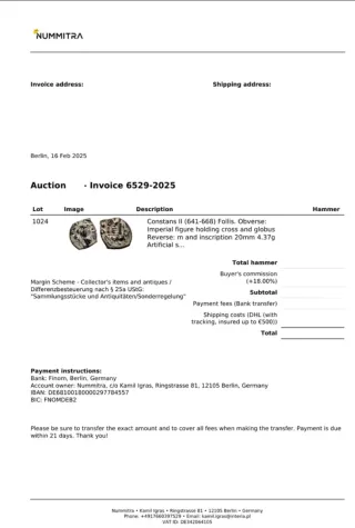 Lotto 3 Monete Bizantine