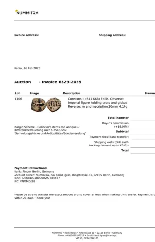 Lotto 3 Monete Bizantine