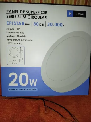 Plafón LED Slim Circular 20W
