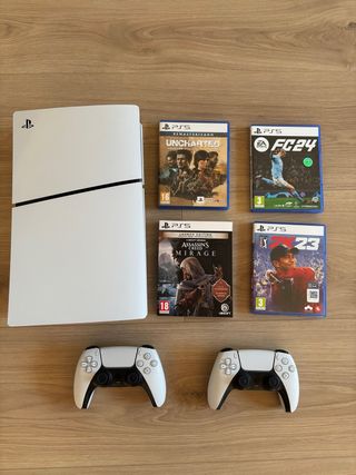 PS5 1TB disco + 2 Mandos + 4 Juegos