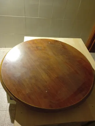 Base redonda de madera