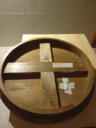 Base redonda de madera