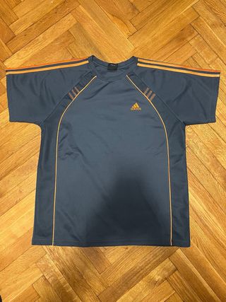 Maglietta Adidas traspirante vintage grigia