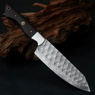 Coltello Chef Acciaio Damasco Forgiato