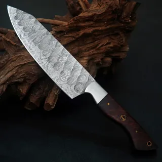 Coltello Chef Acciaio Damasco Forgiato