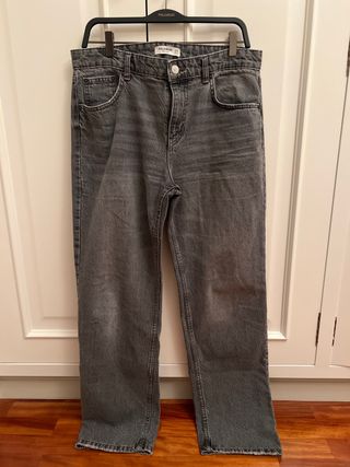 Pantalón vaquero gris Pull&Bear - Mujer