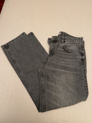 Pantalón vaquero gris Pull&Bear - Mujer