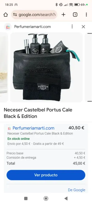 Neceser Castelbel Portus Cale Black Edition NUEVO