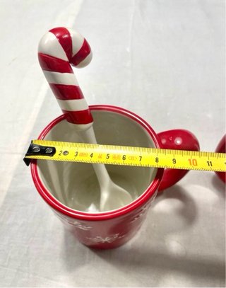 2 Tazas Navideñas con dos cucharas