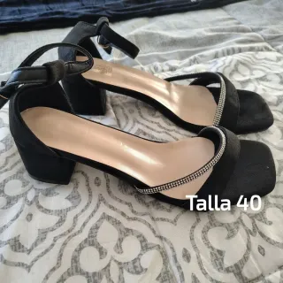Sandalias Tacón Grueso Talla 40