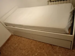 Cama nido blanca Ikea con cajones