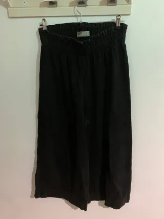 Pantalón ancho mujer negro