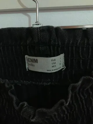 Pantalón ancho mujer negro