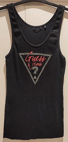 Camiseta sin mangas Guess negra