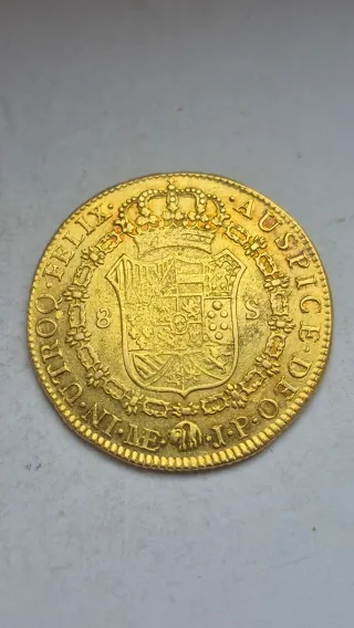 8 Escudos Oro Fernando VII 1818 Lima