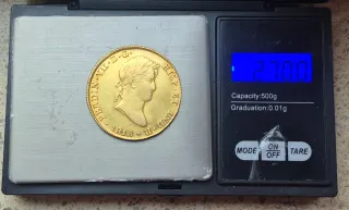 8 Escudos Oro Fernando VII 1818 Lima