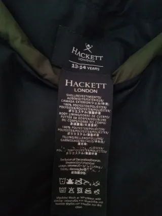 Chaleco Plumas Reversible Hackett 13 a 14 años