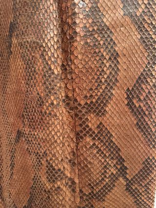 Falda Piel Serpiente Marrón Multicolor
