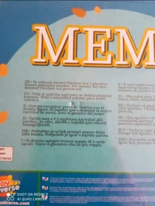 Juego de mesa MEMO dinosaurios 36 cartas
