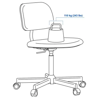 Silla de escritorio giratoria regulable